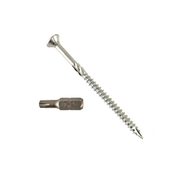 Tornillo Turbo Konig 5x80mm (3 pulgadas) 200 unidades Holzwerk