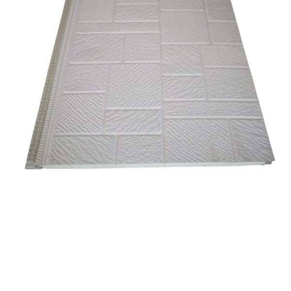 Revestimiento Siding Metalico Diseño Landrillo Blanco
