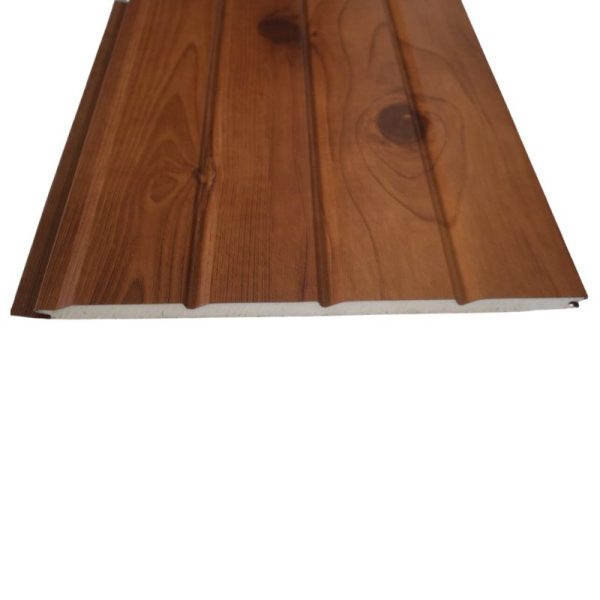 Revestimiento Siding Metalico Diseño Madera Castaño