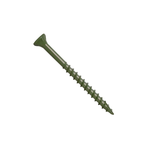 tornillo turbo terraza deck verde inoxidable 5x65 tenz holzwerk