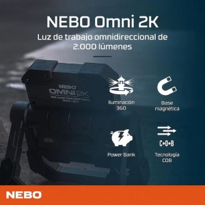 Linterna multidireccional recargable NEBO OMNI 2K 2000 lumenes - Imagen 5