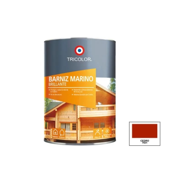 barniz marino brillante 1_4 galon tricolor cedro