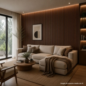 Revestimiento interior PVC Wall Panel madera 2.4 metros - Imagen 5