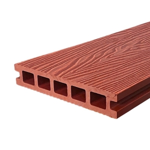 Piso deck terraza WPC madera rojiza 140x25x3000 mm - Imagen 1