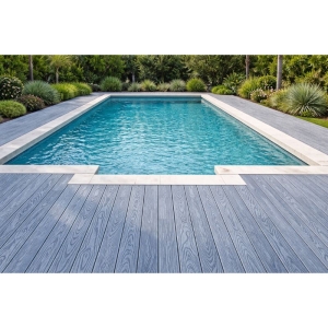 Piso deck terraza WPC madera gris 140x25x3000 mm - Imagen 3