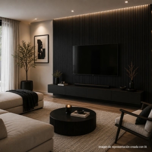 Revestimiento interior PVC Wall Panel negro 2.4 metros - Imagen 4